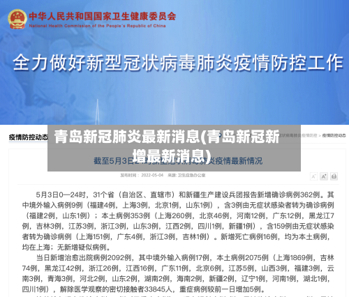 青岛新冠肺炎最新消息(青岛新冠新增最新消息)