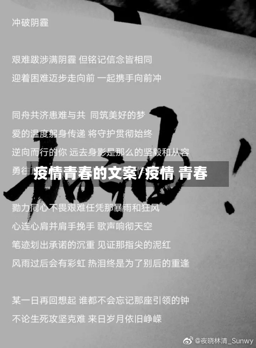 疫情青春的文案/疫情 青春
