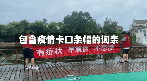 包含疫情卡口条幅的词条