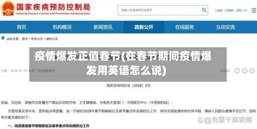 疫情爆发正值春节(在春节期间疫情爆发用英语怎么说)-第3张图片