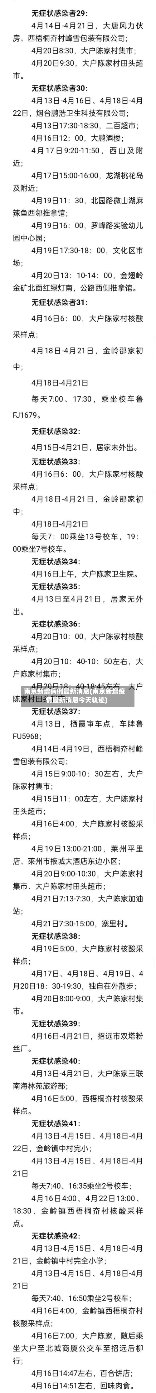 南京新增病例最新消息(南京新增疫情最新消息今天轨迹)