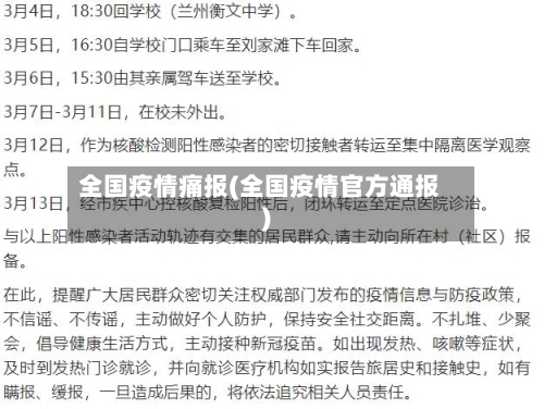 全国疫情痛报(全国疫情官方通报)