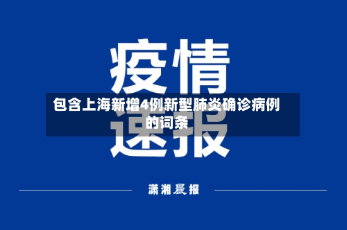 包含上海新增4例新型肺炎确诊病例的词条-第3张图片