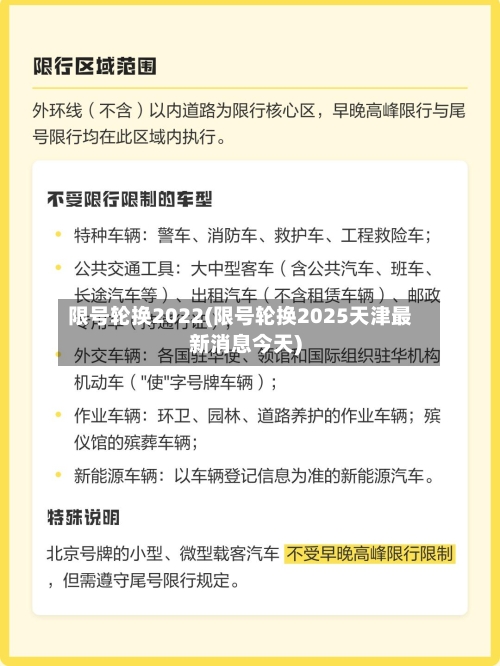 限号轮换2022(限号轮换2025天津最新消息今天)