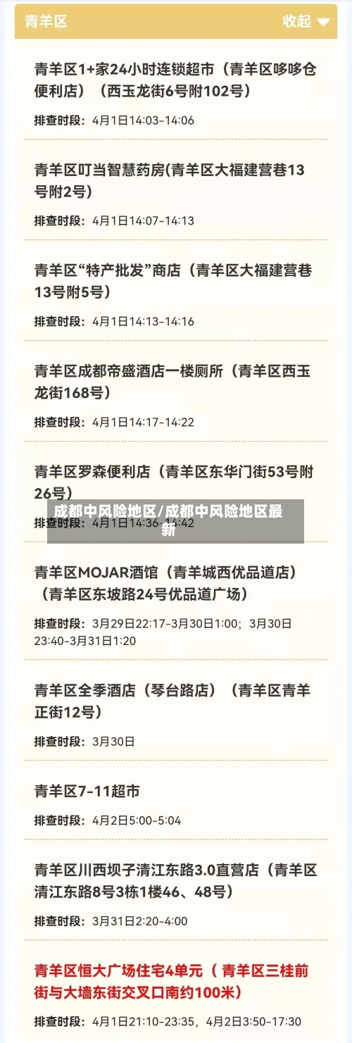 成都中风险地区/成都中风险地区最新