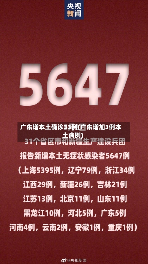 广东增本土确诊33例(广东增加3例本土病例)