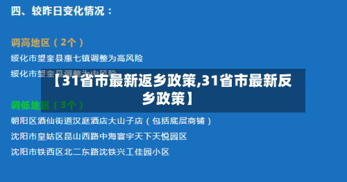 【31省市最新返乡政策,31省市最新反乡政策】-第2张图片