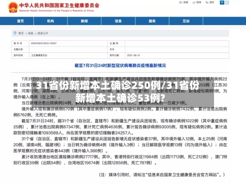 31省份新增本土确诊250例/31省份新增本土确诊53例?-第2张图片