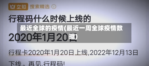 最近全球的疫情(最近一周全球疫情数据)-第2张图片