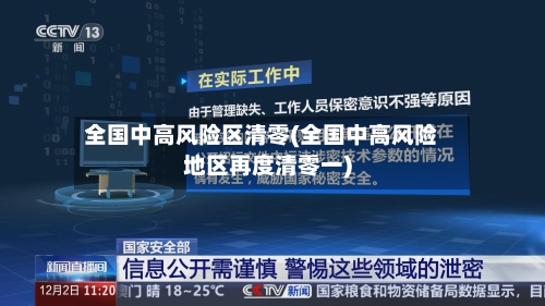 全国中高风险区清零(全国中高风险地区再度清零一)