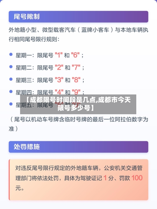 【成都限号时间段是几点,成都市今天限号多少号】-第3张图片