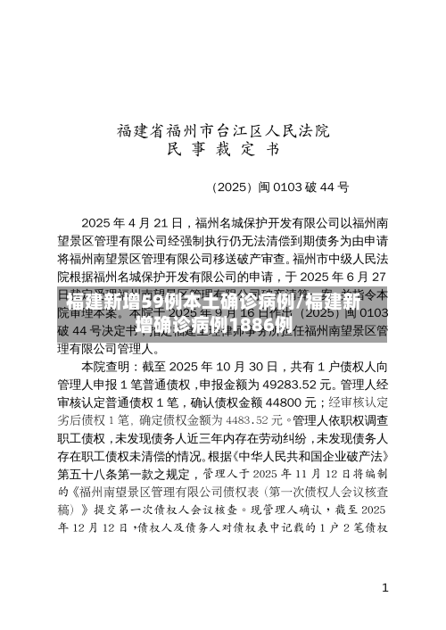 福建新增59例本土确诊病例/福建新增确诊病例1886例