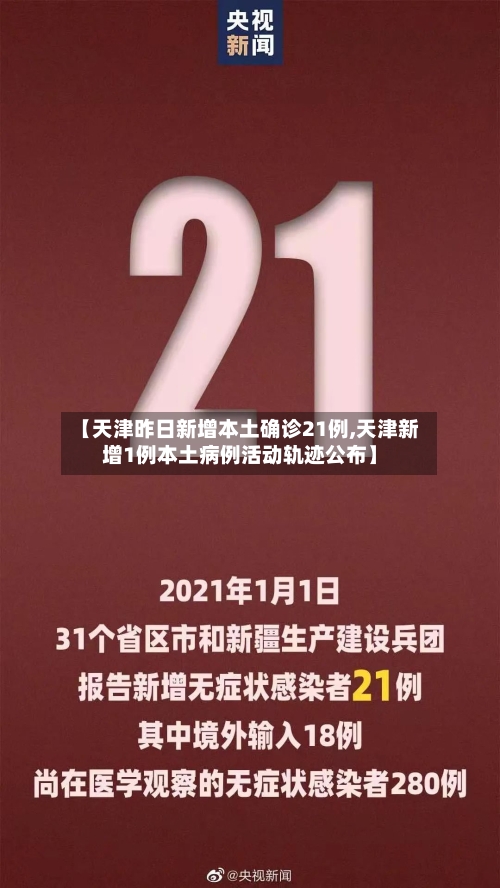 【天津昨日新增本土确诊21例,天津新增1例本土病例活动轨迹公布】