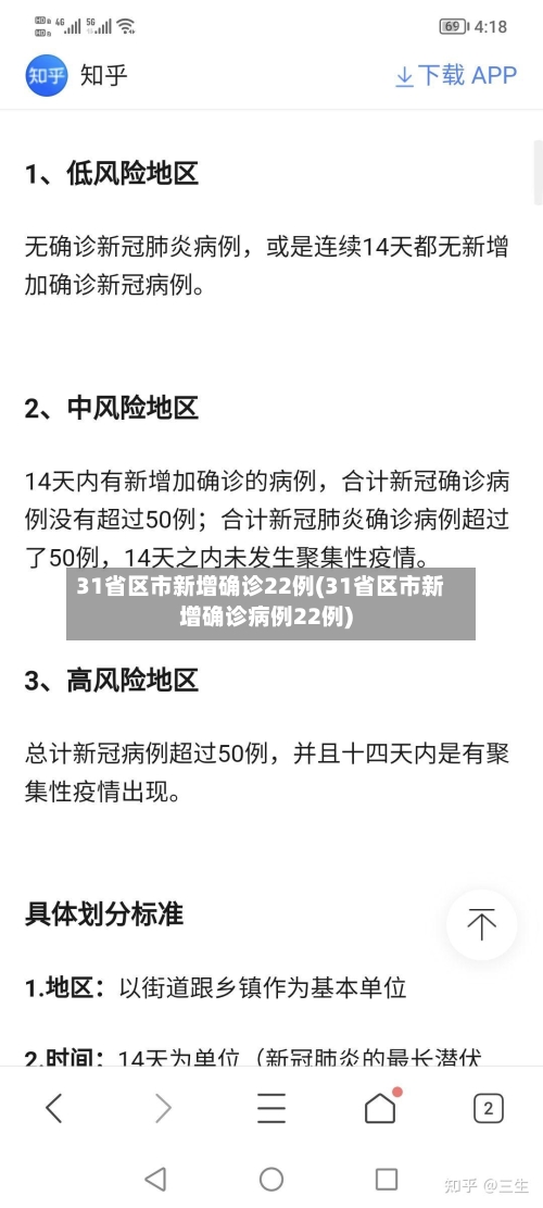 31省区市新增确诊22例(31省区市新增确诊病例22例)