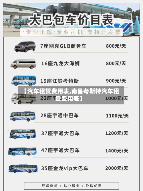 【汽车租赁费用表,南昌考斯特汽车租赁费用表】-第3张图片
