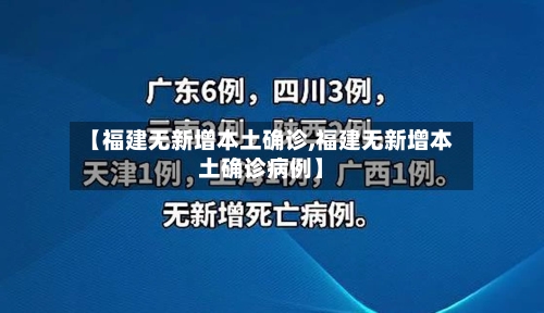【福建无新增本土确诊,福建无新增本土确诊病例】