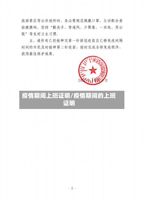 疫情期间上班证明/疫情期间的上班证明-第3张图片