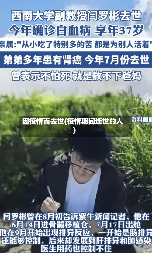 因疫情而去世(疫情期间逝世的人)-第2张图片