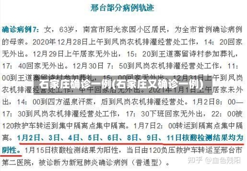 石家庄确诊一例(石家庄又确诊一例)-第3张图片