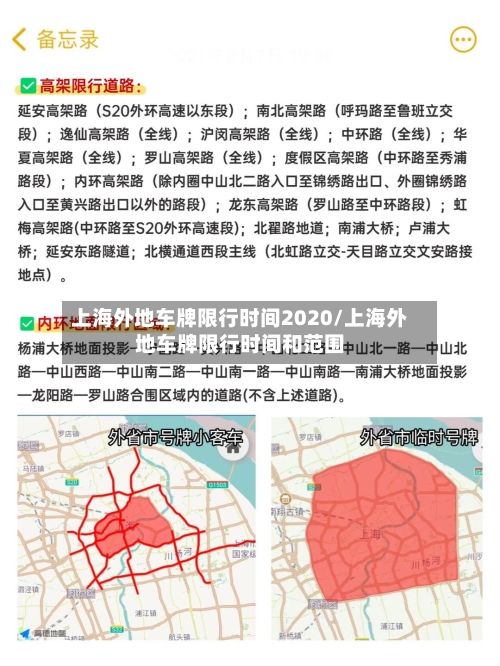 上海外地车牌限行时间2020/上海外地车牌限行时间和范围