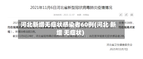 河北新增无症状感染者60例(河北 新增 无症状)-第2张图片