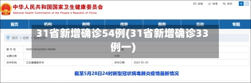 31省新增确诊54例(31省新增确诊33例一)-第2张图片