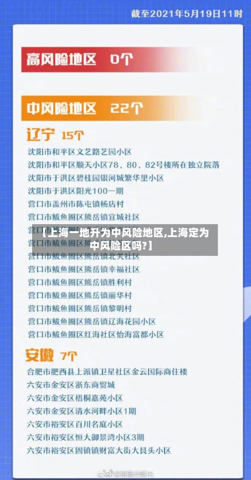 【上海一地升为中风险地区,上海定为中风险区吗?】-第2张图片
