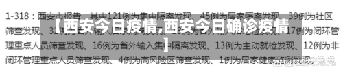 【西安今日疫情,西安今日确诊疫情】